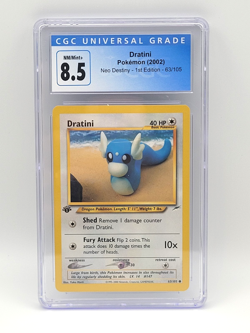 Dratini 63/105 (1st Edition) - CGC 8.5 NM/Mint - Neo Destiny - 2002 Pokemon TCG - Image 1