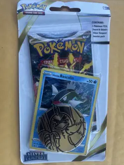 Pokemon TCG - Sealed Pack - Sword & Shield Silver Tempest Basculin W/ Coin - Image 1