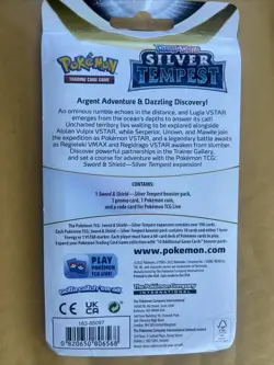 Pokemon TCG - Sealed Pack - Sword & Shield Silver Tempest Basculin W/ Coin - Image 2