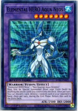 Elemental HERO Aqua Neos #SGX4-ENA21 Yugioh Near Mint or Better 1st Edition - Image 1