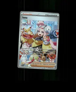 FAN-ART READ DESCRIPTION BELOW HOLO Iono Card Iono Pokemon Card p2 - Image 1