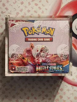 Pokemon TCG Sword & Shield Battle Styles Booster Box SEALED w/ Acrylic - Image 1