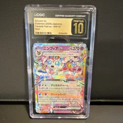 Pokemon Sylveon ex CGC Pristine 10 Double Rare Sv8a 069/187 Holo Japanese 2024 - Image 1