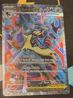 Pokemon TCG Mega Lucario EX 160/132 Ultra Rare Holo NM Mega Evolutions Full Art - Image 1