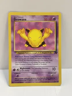 Pokemon WOTC TCG Vintage Drowzee 54/82 Team Rocket Regular LP - Image 1