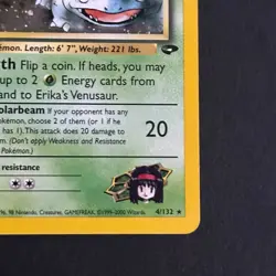 Erika's Venusaur 4/132 Gym Challenge Holo Rare Pokemon Card - Image 4