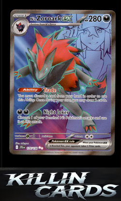 N's Zoroark ex - 175/159 175/159 Pokemon Ultra Rare SV09: Journey Together Card - Image 1