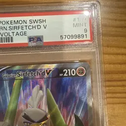 POKEMON CARD GALARIAN SIRFETCH'D V FA ULTRA RARE VIVID VOLTAGE 174/185 PSA 9 TCG - Image 4