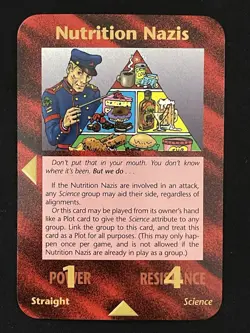 Illuminati New World Order Assassins INWO Nutrition Nazis Rare Card! NM/Mint - Image 1
