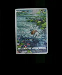 FAN-ART READ DESCRIPTION BELOW HOLO Squirtle Card Squirtle Pokemon Card p1 - Image 1