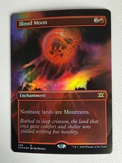 MTG Double Masters Blood Moon Foil Borderless Card NM Condition - Image 1