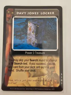 Tomb Raider CCG S181 - Davy Jones' Locker - Slippery When Wet Rare Card - Image 1