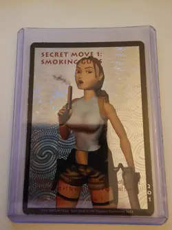 Tomb Raider CCG 201 - Secret Move 1: Smoking Guns - Base Ultra Rare Card Holo - Image 1