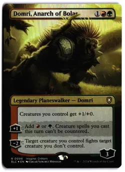 Domri, Anarch of Bolas (Borderless) FOIL NM BLC Commander: Bloomburrow MTG - Image 1