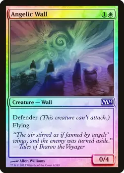 Angelic Wall FOIL Magic 2014 / M14 PLD White Common MAGIC MTG CARD ABUGames - Image 1