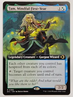 MTG Lorwyn Eclipsed - ECL 380 Tam, Mindful First-Year (Extended Art) - Rare - Image 1