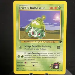 Erika's Bulbasaur 39/132 Gym Challenge Uncommon Pokemon Card TCG Vintage WOTC LP - Image 1