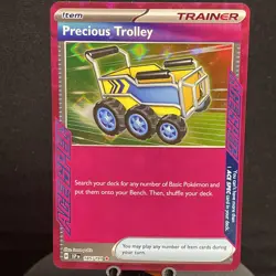 Pokemon TCG Precious Trolley 185/191 Sv08: Surging Sparks Ace Spec - Image 1