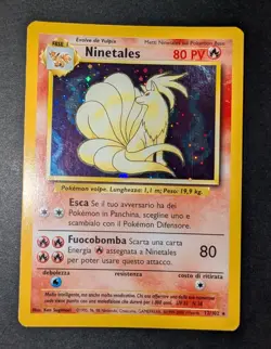 12/102 Pokemon Ninetales Holo - Set Base - Rara (ITA) Carta Vintage - Image 1