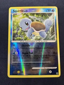 SQUIRTLE 2007 Pokemon TCG Secret Wonders 112/132 REVERSE HOLO LP FREE SHIP - Image 1