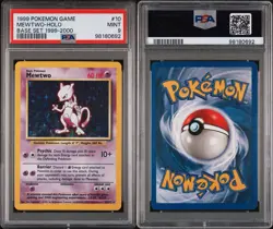 Pokemon Mewtwo Holo Base Set 4th UK Print 1999-2000 PSA 9 - Image 3