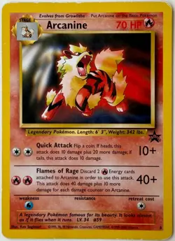 Arcanine #6 - NON-HOLO RARE - Black Star Promo - WOTC POKEMON CARD - NM/LP - Image 1