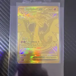 Pokemon Mega Charizard EX Gold Foil Full Art 360 HP Inferno X Card - Image 1