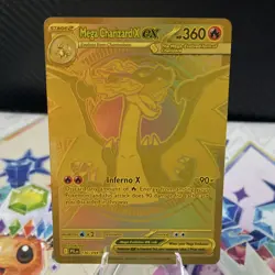 Pokemon Mega Charizard EX Gold Foil Full Art 360 HP Inferno X Card - Image 3