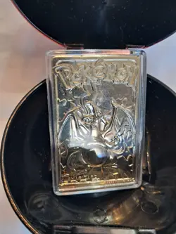 Vintage 1999 BK 23K Gold Plated Metal Card Charizard #06 Red Ball COA Nintendo - Image 2