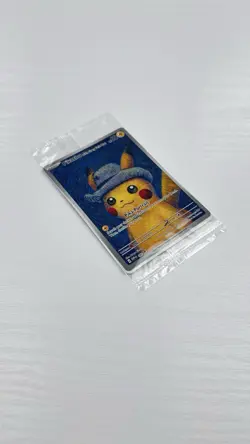 Pokemon x Van Gogh Museum: Pikachu With Grey Felt Hat 085 Promo Card Mint/Sealed - Image 2