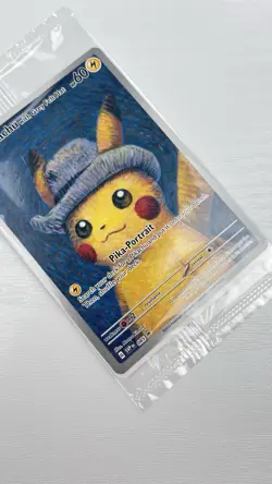Pokemon x Van Gogh Museum: Pikachu With Grey Felt Hat 085 Promo Card Mint/Sealed - Image 3