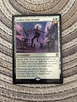 ENDLESS FOOT ASSAULT SURGE FOIL - Rare - TMC TMNT Commander MTG #0008 - Image 1