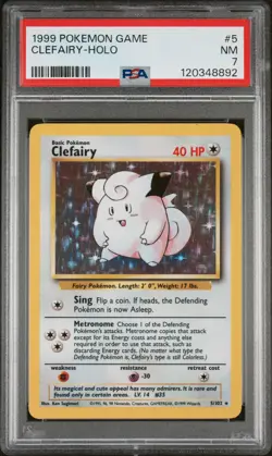 Pokemon TCG Clefairy PSA 7 - Holo (English) Base Set - Image 1