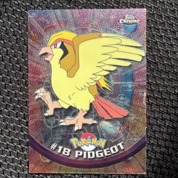 Topps Chrome 2000 Pidgeot Pokemon Card #18 Holo NM RARE TV Animation Edition - Image 1