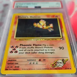 Pokemon TCG Blaine's Moltres Gym Heroes Holo Rare PSA 7 Unlimited 1/132 - Image 3