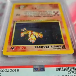 Pokemon TCG Blaine's Moltres Gym Heroes Holo Rare PSA 7 Unlimited 1/132 - Image 4