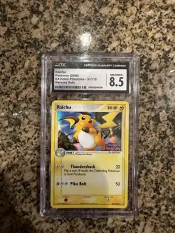 Pokemon Raichu 51/110 EX Holon Phantoms Reverse Holo CGC 8.5 English - Image 1