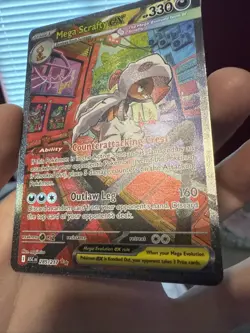 Mega Scrafty EX 285/217 Ascended Heroes Special Illustration Rare Pokemon TCG NM - Image 2
