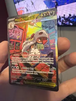 Mega Scrafty EX 285/217 Ascended Heroes Special Illustration Rare Pokemon TCG NM - Image 4