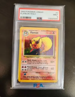 Pokemon Flareon Jungle Unlimited Holo PSA 9 - Image 1