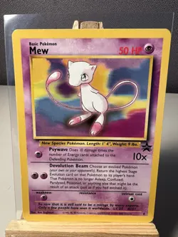 Pokemon Mew #8 Non-Holo Black Star Promo Card WOTC Movie 2000 Vintage LP - Image 3