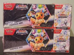 LOT OF 2 Pokemon Prismatic Evolutions Surprise Box & Booster Bundle Sams Club - Image 1