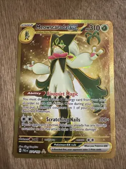 Meowscarada ex - 271/193 - Hyper Rare Gold Paldea Evolved Full Art Pokemon TCG - Image 1