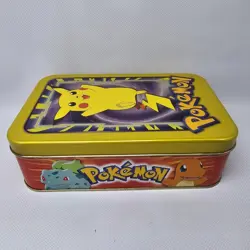PIKACHU POKEMON 1999 TOPPS METAL RARE EMPTY TIN - Image 3