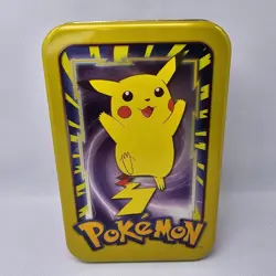 PIKACHU POKEMON 1999 TOPPS METAL RARE EMPTY TIN - Image 4