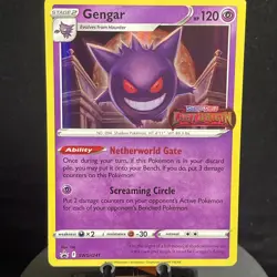 Pokemon TCG Gengar SWSH241 Black Star Promo Lost Origin Pre Release - Image 1