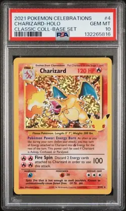 PSA 10 Pokemon Card Lot Celebrations Charizard, Blastoise & Venusaur Starters - Image 2