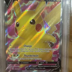 Pikachu V (Full Art) 170/185 - SWSH04 Vivid Voltage PSA 9 Mint Graded TCG CARD - Image 2