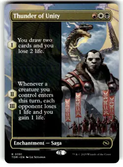 Thunder of Unity (Borderless) Tarkir: Dragonstorm Regular MTG - Image 1