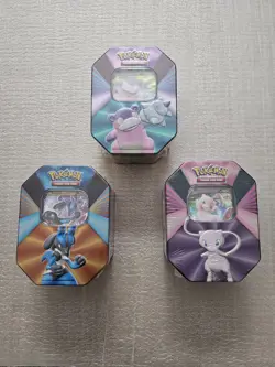 Pokemon V Force Tins Set Of 3 Factory Sealed Lucario Mew Slowbro Tcg 💎💎 - Image 1